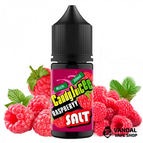 Рідина Candy Juicee 30 мл НА СОЛьовому нікотині 25 мг зі смаком малини