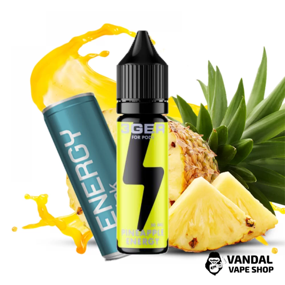 ЖИДКОСТЬ 3Ger Salt - Pineapple Energy 15 мл 35 мг НА СОЛЕВОМ НИКОТИНЕ СО ВКУСОМ энергетика с ананасом ЖИДКОСТЬ 3Ger Salt - Pineapple Energy 15 мл 35 мг НА СОЛЕВОМ НИКОТИНЕ СО ВКУСОМ энергетика с ананасом