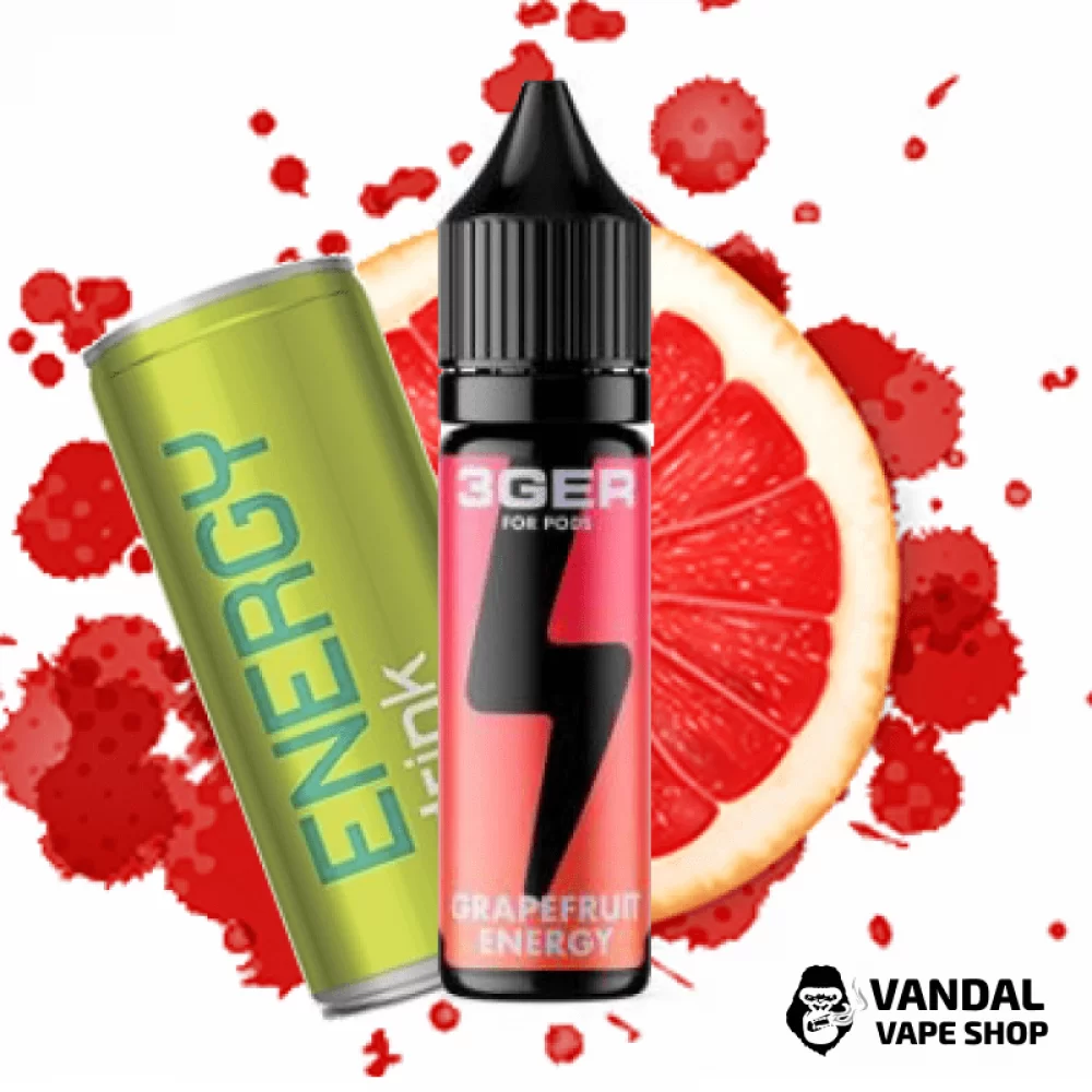 ЖИДКОСТЬ 3Ger Salt - Grapefruit Energy 15 мл 50 мг НА СОЛЕВОМ НИКОТИНЕ СО ВКУСОМ энергетика с грейпфрутом