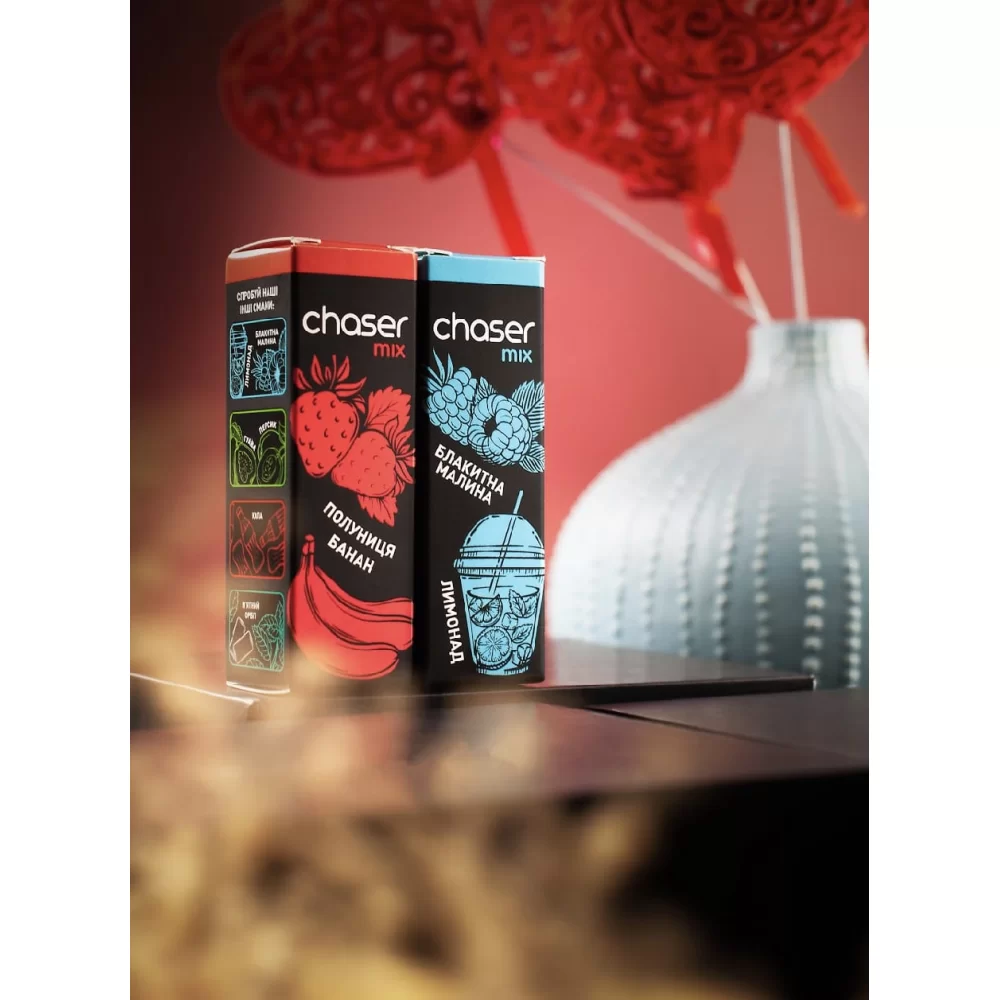 ЖИДКОСТЬ Chaser Mix SALT - 10 мл 30 мг НА СОЛЕВОМ НИКОТИНЕ СО ВКУСОМ Клубники и Банана ЖИДКОСТЬ Chaser Mix SALT - 10 мл 30 мг НА СОЛЕВОМ НИКОТИНЕ СО ВКУСОМ Клубники и Банана
