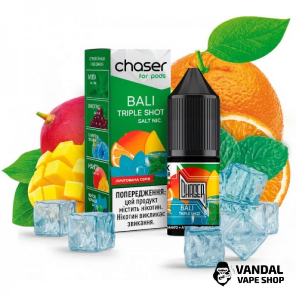 РІДИНА Chaser ForPods 15 мл, 20 мг НА СОЛЬОВОМУ НІКОТИНІ зі смаком Манго, апельсина та маракуйї з холодком