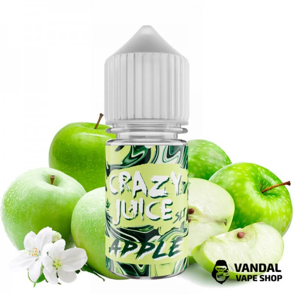 ЖИДКОСТЬ Crazy Juice Salt 30 мл НА СОЛЕВОМ НИКОТИНЕ 50 мг со вкусом яблока