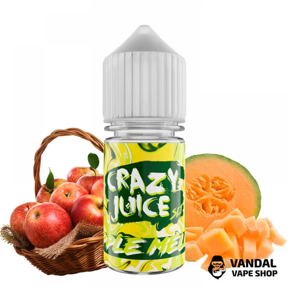 ЖИДКОСТЬ Crazy Juice Salt 30 мл НА СОЛЕВОМ НИКОТИНЕ 30 мг со вкусом яблока с дыней