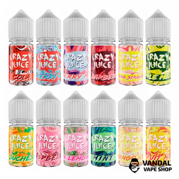 ЖИДКОСТЬ Crazy Juice Salt - 30 мл НА СОЛЕВОМ НИКОТИНЕ 