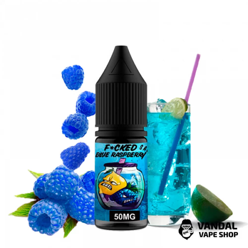 Рідина Fucked Lab Salt 10 мл на сольовому нікотині 50 мг зі смаком лимонаду з блакитної малини Рідина Fucked Lab Salt 10 мл на сольовому нікотині 50 мг зі смаком лимонаду з блакитної малини