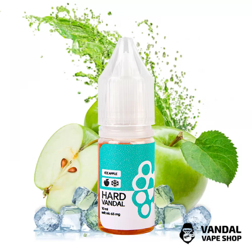 Рідина HARD VANDAL - Ice Apple 10 мл 65 мг НА СОЛЬОВОМУ НіКОТИНі зі смаком холодного яблука