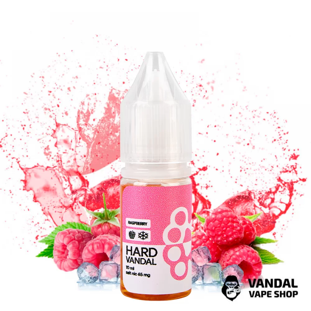 ЖИДКОСТЬ HARD VANDAL - Ice Raspberry 10 мл 65 мг НА СОЛЕВОМ НИКОТИНЕ СО ВКУСОМ холодной малины