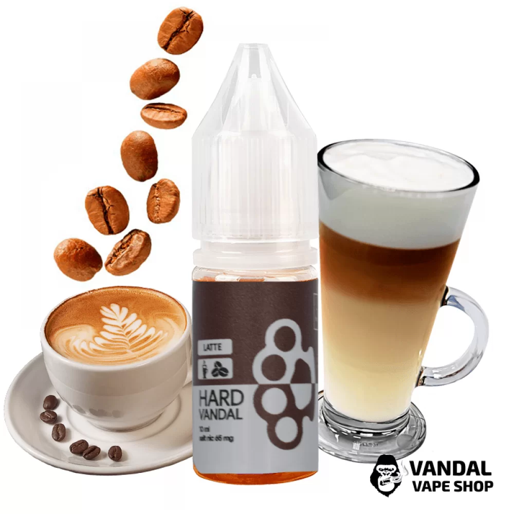 ЖИДКОСТЬ HARD VANDAL - Latte 10 мл 65 мг НА СОЛЕВОМ НИКОТИНЕ СО ВКУСОМ латте с холодком ЖИДКОСТЬ HARD VANDAL - Latte 10 мл 65 мг НА СОЛЕВОМ НИКОТИНЕ СО ВКУСОМ латте с холодком