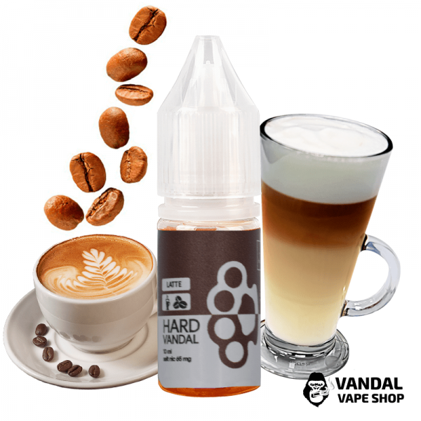 Рідина HARD VANDAL - Latte 10 мл 65 мг НА СОЛЬОВОМУ НіКОТИНі зі смаком лате з холодком