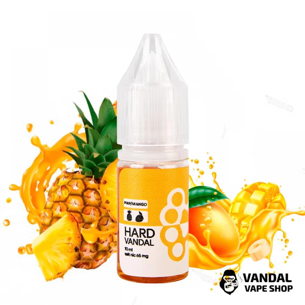ЖИДКОСТЬ HARD VANDAL - Mango Pineapple 10 мл 65 мг НА СОЛЕВОМ НИКОТИНЕ СО ВКУСОМ манго и ананаса ЖИДКОСТЬ HARD VANDAL - Mango Pineapple 10 мл 65 мг НА СОЛЕВОМ НИКОТИНЕ СО ВКУСОМ манго и ананаса