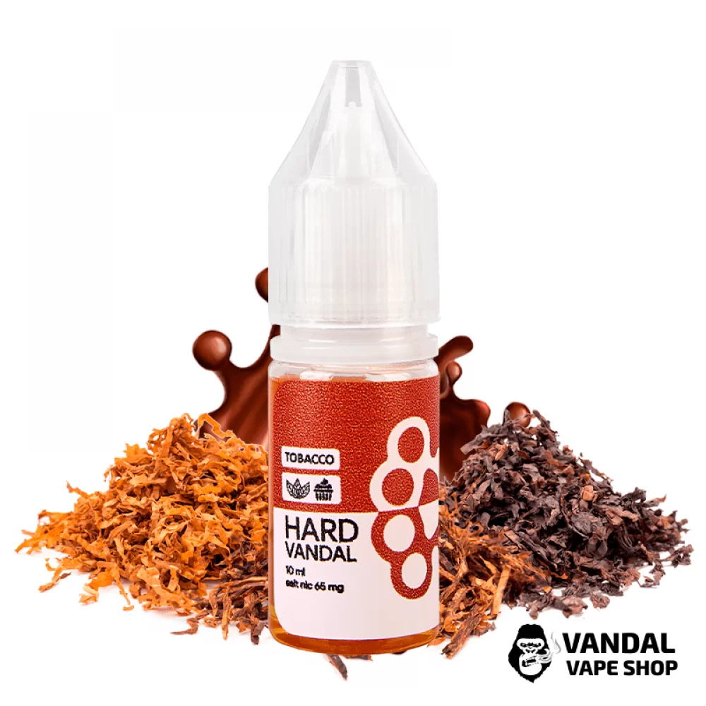 ЖИДКОСТЬ HARD VANDAL - Tobacco 10 мл 65 мг НА СОЛЕВОМ НИКОТИНЕ СО ВКУСОМ табака с мягким привкусом крема ЖИДКОСТЬ HARD VANDAL - Tobacco 10 мл 65 мг НА СОЛЕВОМ НИКОТИНЕ СО ВКУСОМ табака с мягким привкусом крема