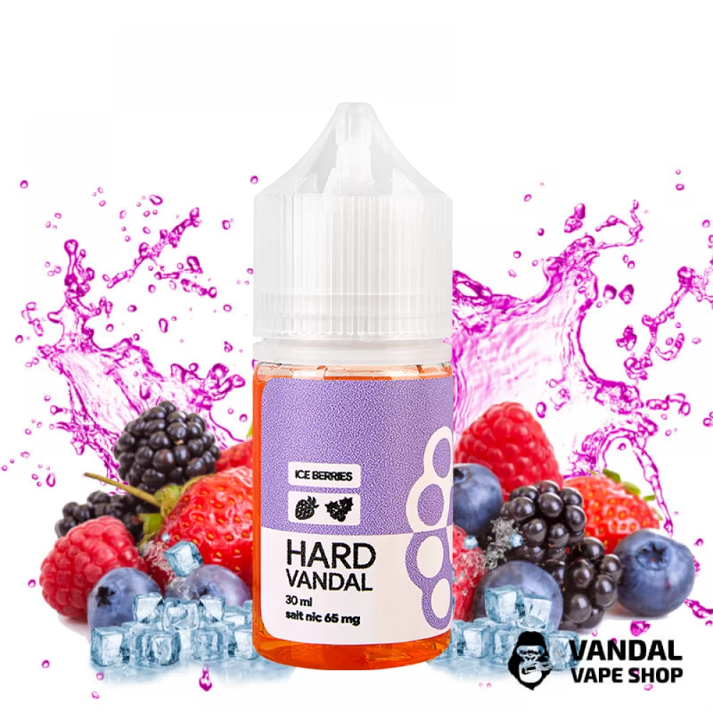 ЖИДКОСТЬ HARD VANDAL - Ice Berries 30 мл 65 мг НА СОЛЕВОМ НИКОТИНЕ СО ВКУСОМ холодных лесных ягод  ЖИДКОСТЬ HARD VANDAL - Ice Berries 30 мл 65 мг НА СОЛЕВОМ НИКОТИНЕ СО ВКУСОМ холодных лесных ягод
