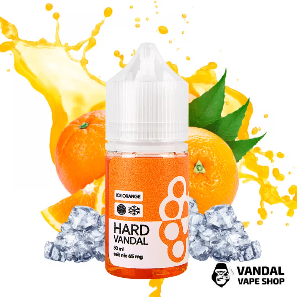 Рідина HARD VANDAL - Ice Orange 30 мл 65 мг НА СОЛЬОВОМУ НіКОТИНі зі смаком холодного апельсина Рідина HARD VANDAL - Ice Orange 30 мл 65 мг НА СОЛЬОВОМУ НіКОТИНі зі смаком холодного апельсина
