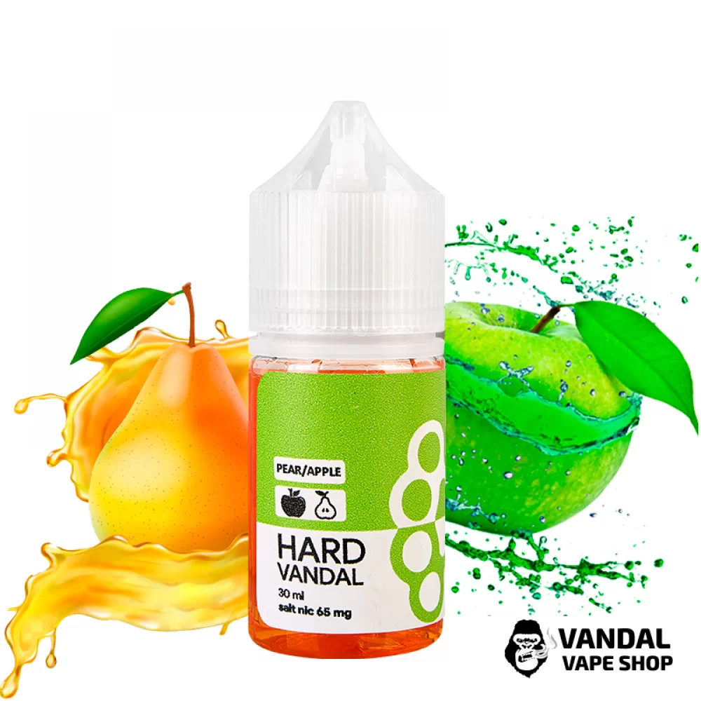 ЖИДКОСТЬ HARD VANDAL - Apple Pear 30 мл 65 мг НА СОЛЕВОМ НИКОТИНЕ СО ВКУСОМ груши с яблоком