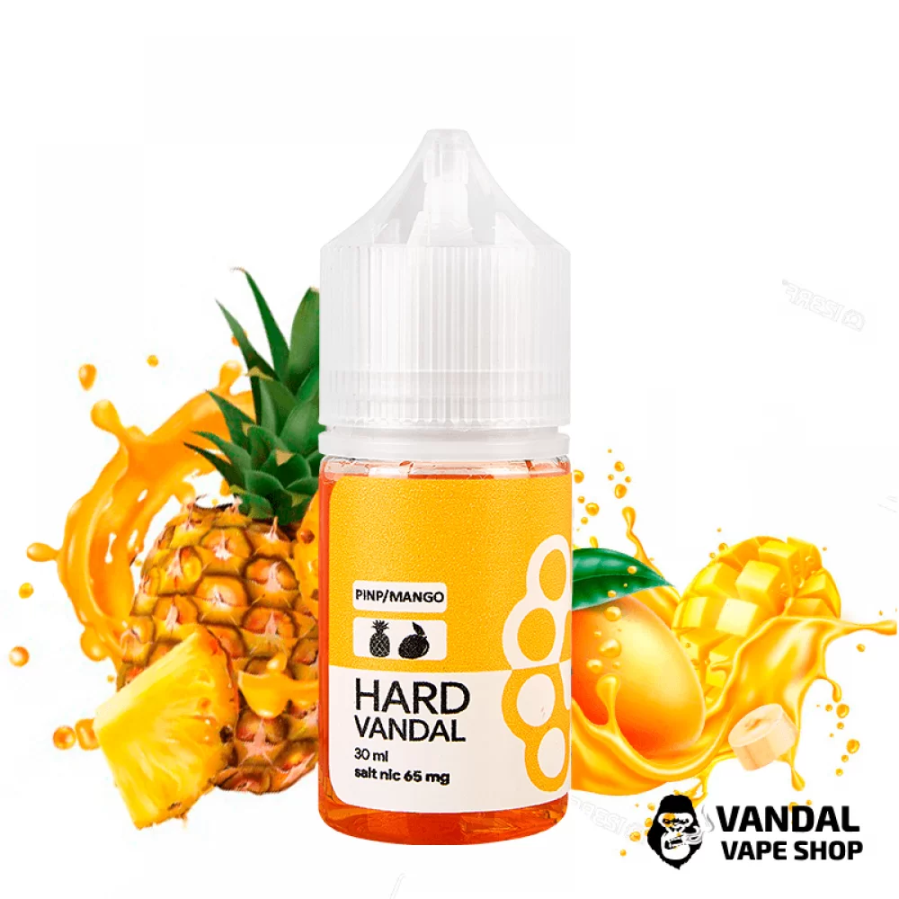 Рідина HARD VANDAL - Mango Pineapple 30 мл 65 мг НА СОЛЬОВОМУ НіКОТИНі зі смаком манго і ананаса Рідина HARD VANDAL - Mango Pineapple 30 мл 65 мг НА СОЛЬОВОМУ НіКОТИНі зі смаком манго і ананаса