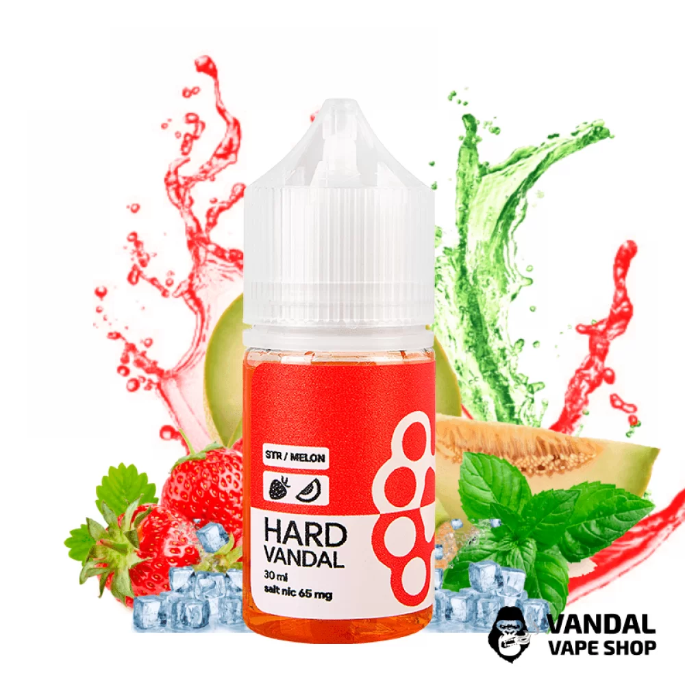 Рідина HARD VANDAL - Strawberry Melon 30 мл 65 мг НА СОЛЬОВОМУ НіКОТИНі зі смаком полуниці з динею
