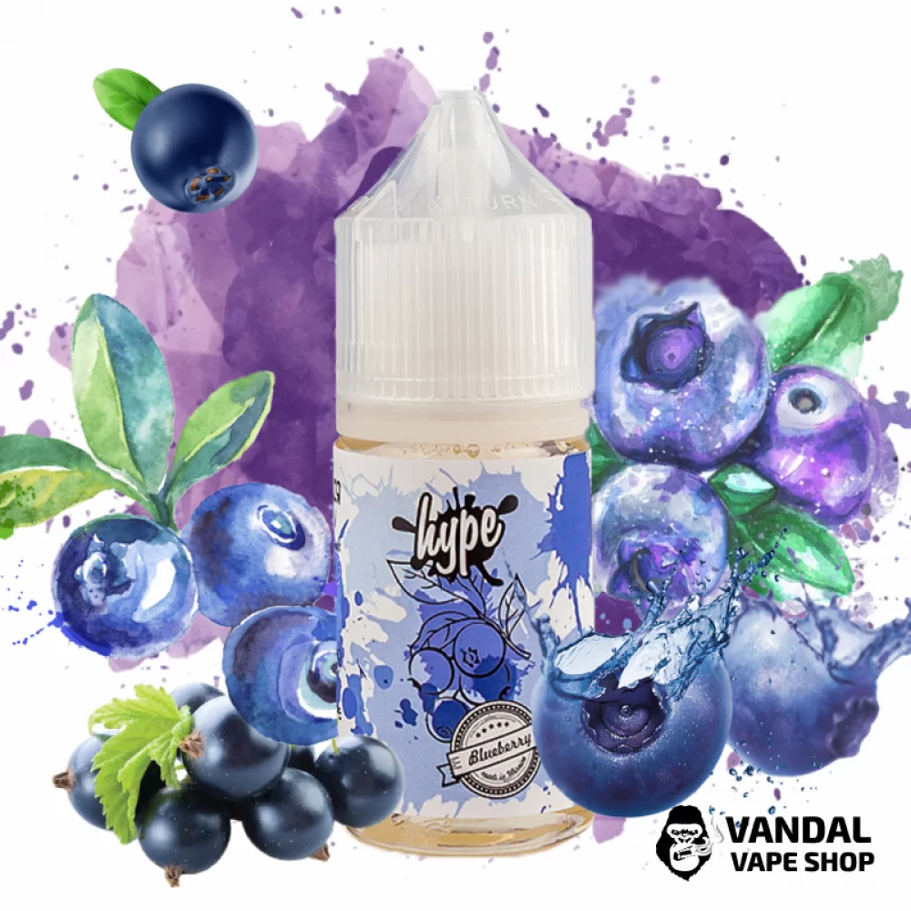 Рідина hype - Blueberry 30 мл 35 мг  НА СОЛЬОВОМУ НіКОТИНі зі смаком чорниці та чорної смородини
