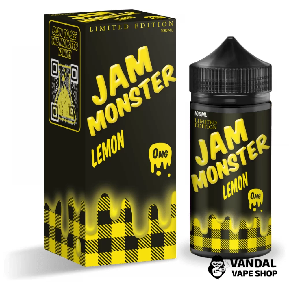 Премиальная солевая жидкость Jam Monster Salt 30 мл, 48 мг со вкусом лимонного джема Премиальная солевая жидкость Jam Monster Salt 30 мл, 48 мг со вкусом лимонного джема