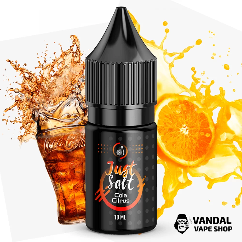 Рідина JUST SALT 10 мл, 25 мг Cola Citrus НА СОЛЬОВОМУ НІКОТИНІ зі смаком коли з цитрусом
