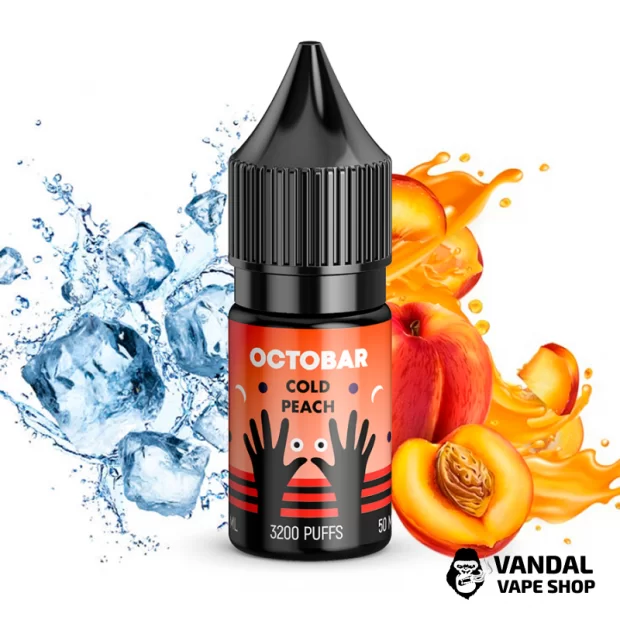 ЖИДКОСТЬ Octobar Cold Peach - 10 мл НА СОЛЕВОМ НИКОТИНЕ 50 мг со вкусом персика с холодком