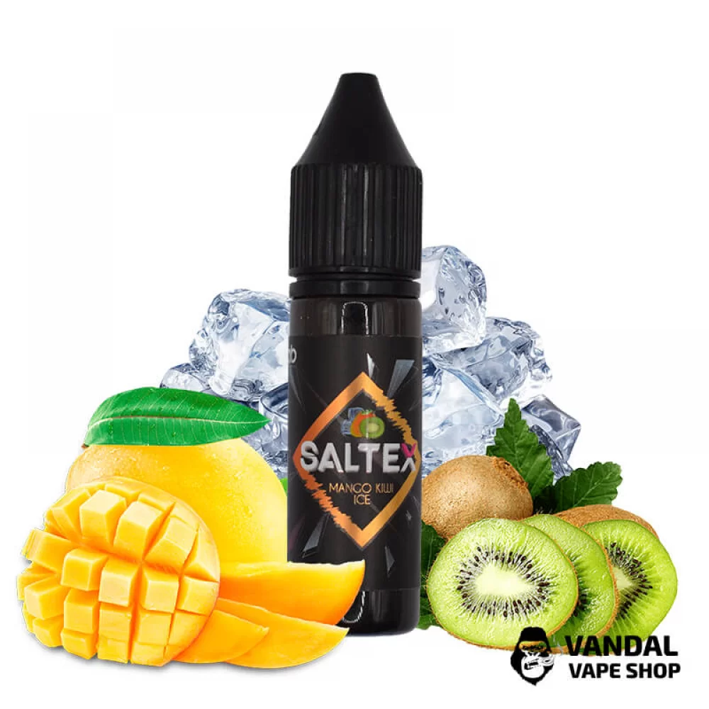 Жидкость Saltex 15 мл 25 мг на солевом никотине со вкусом манго и киви с холодком Жидкость Saltex 15 мл 25 мг на солевом никотине со вкусом манго и киви с холодком