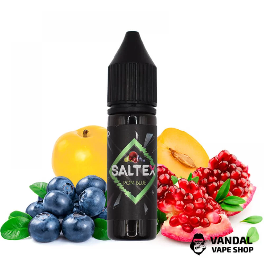 Жидкость Saltex 15 мл 25 мг на солевом никотине со вкусом граната, сливы и черники Жидкость Saltex 15 мл 25 мг на солевом никотине со вкусом граната, сливы и черники