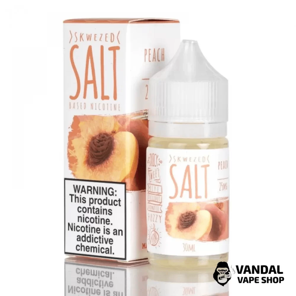 Преміальна сольова рідина Sqwezed Salt 30 мл, 50 мг зі смаком персика Преміальна сольова рідина Sqwezed Salt 30 мл, 50 мг зі смаком персика