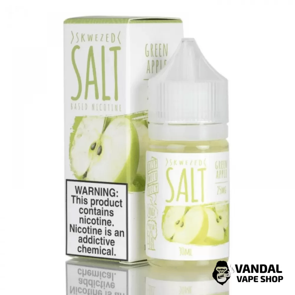 Премиальная солевая жидкость Sqwezed Salt 30 мл, 50 мг со вкусом зелёного яблока Премиальная солевая жидкость Sqwezed Salt 30 мл, 50 мг со вкусом зелёного яблока