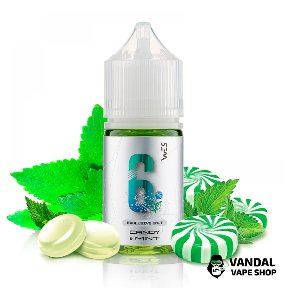 Жидкость WES SILVER 30 мл 50 мг на солевом никотине со вкусом мятных конфет