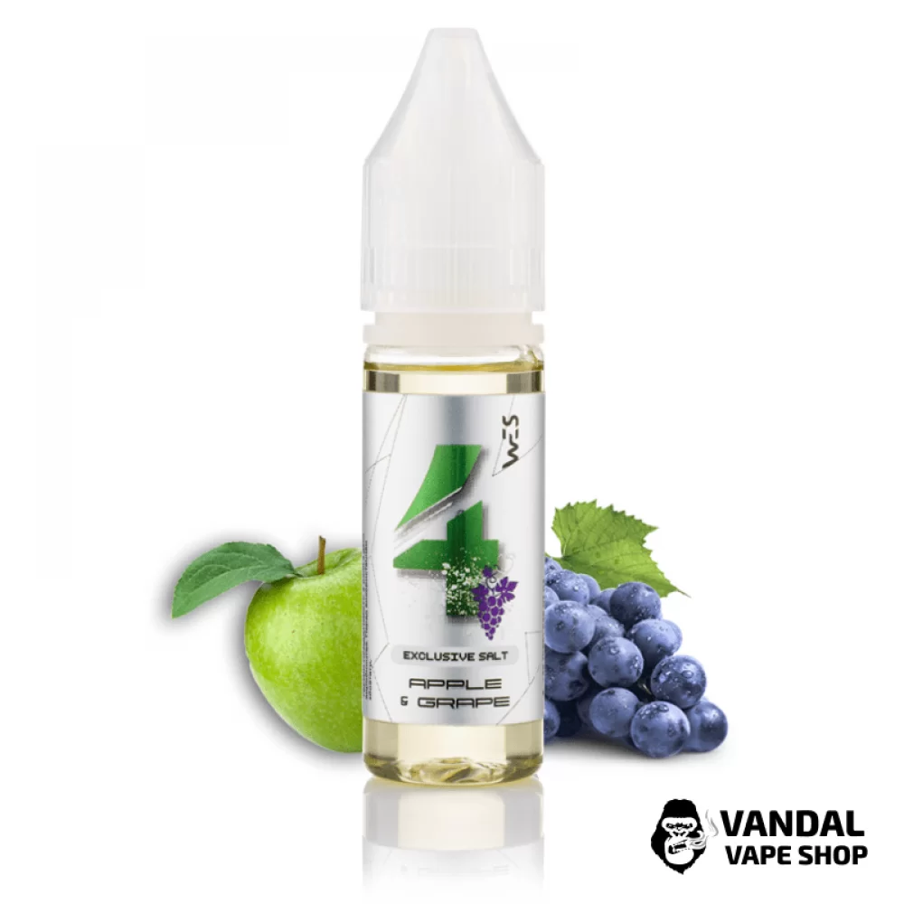 Жидкость WES SILVER 15 мл 50 мг на солевом никотине со вкусом яблока и винограда
