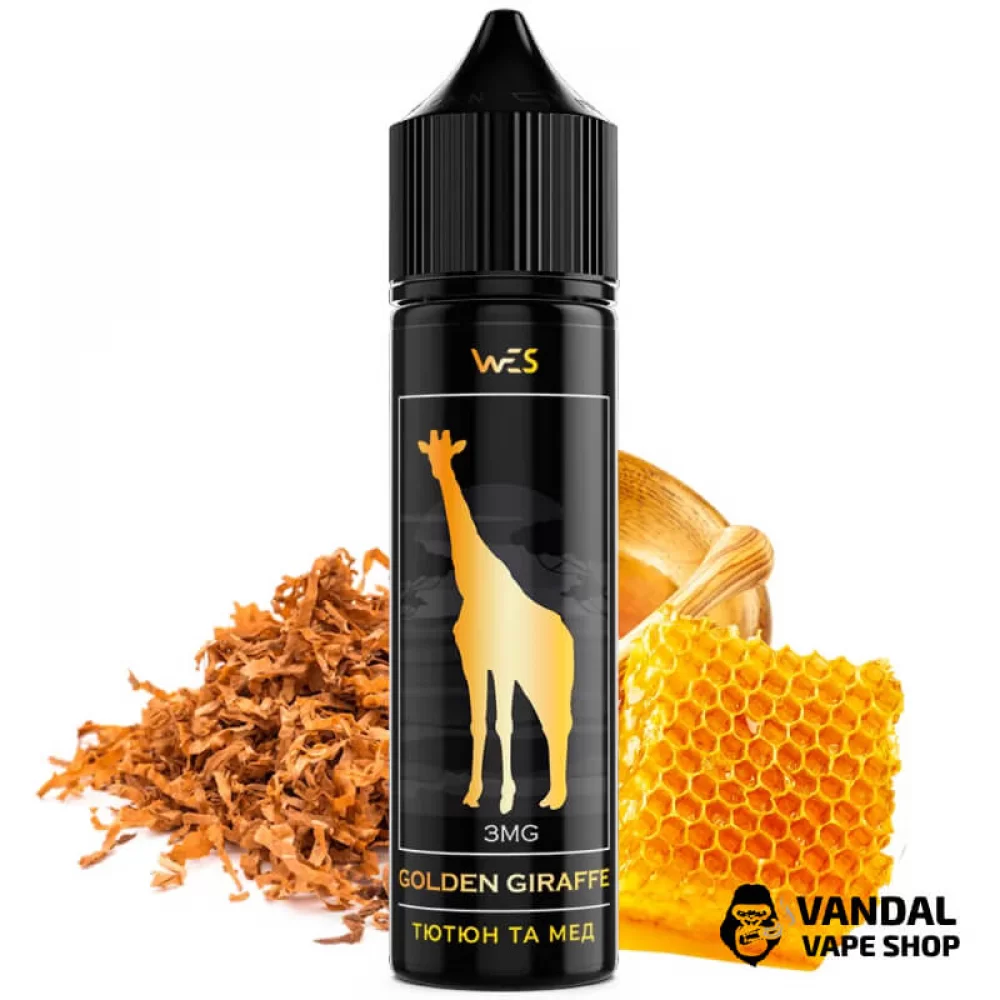 Жидкость WES Golden Giraffe 60 мл НА ОРГАНИЧЕСКОМ НИКОТИНЕ 6 мг со вкусом табака с мёдом