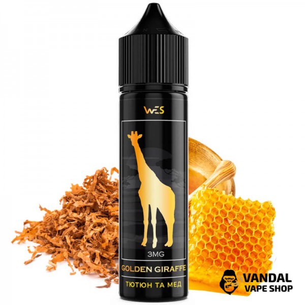 Рідина WES Golden Giraffe 60 мл на органічному нікотині 9 мг зі смаком тютюну з медом
