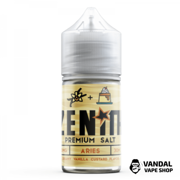 Премиальная солевая жидкость Zenith Salt Aries 30 мл, 50 мг со вкусом ванили и заварного крема