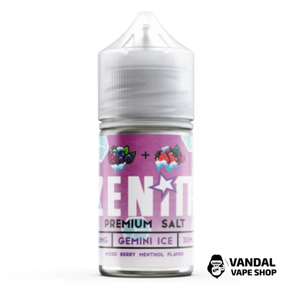 Преміальна сольова рідина Zenith Salt Gemini Ice 30 мл, 50 мг зі смаком кавуна з яблуком