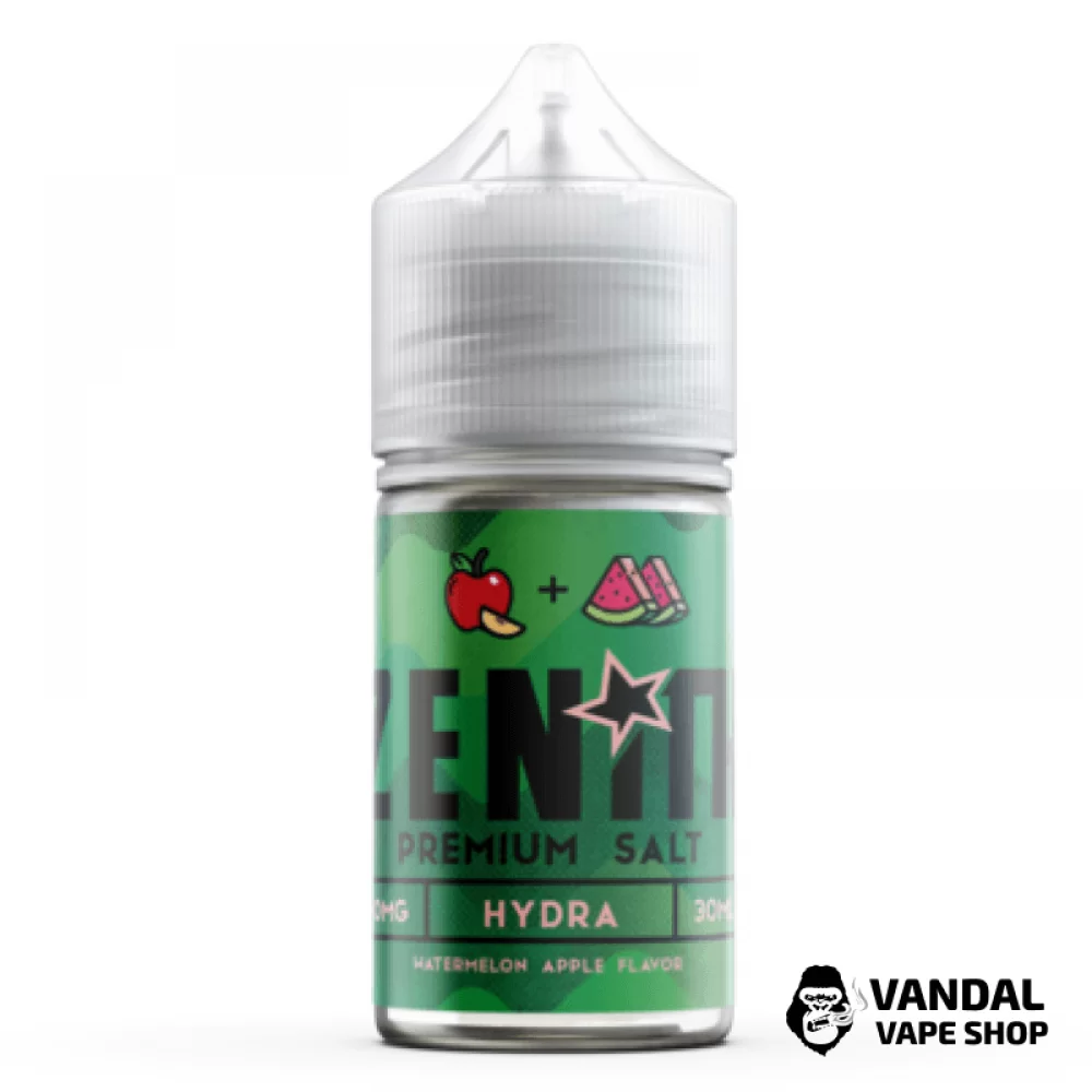 Преміальна сольова рідина Zenith Salt Hydra 30 мл, 25 мг зі смаком кавуна з яблуком