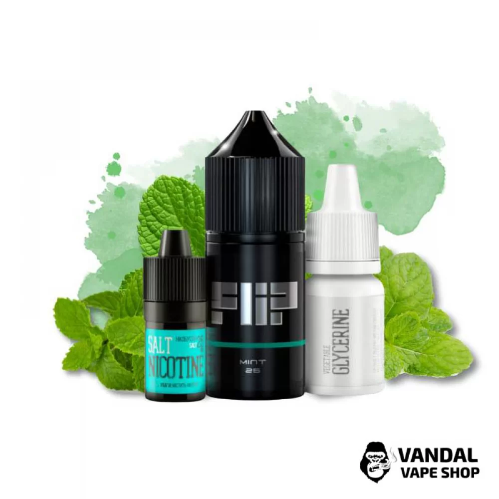 Набор для самозамеса Flip Salt 30 мл 50 мг со вкусом мяты Набор для самозамеса Flip Salt 30 мл 50 мг со вкусом мяты