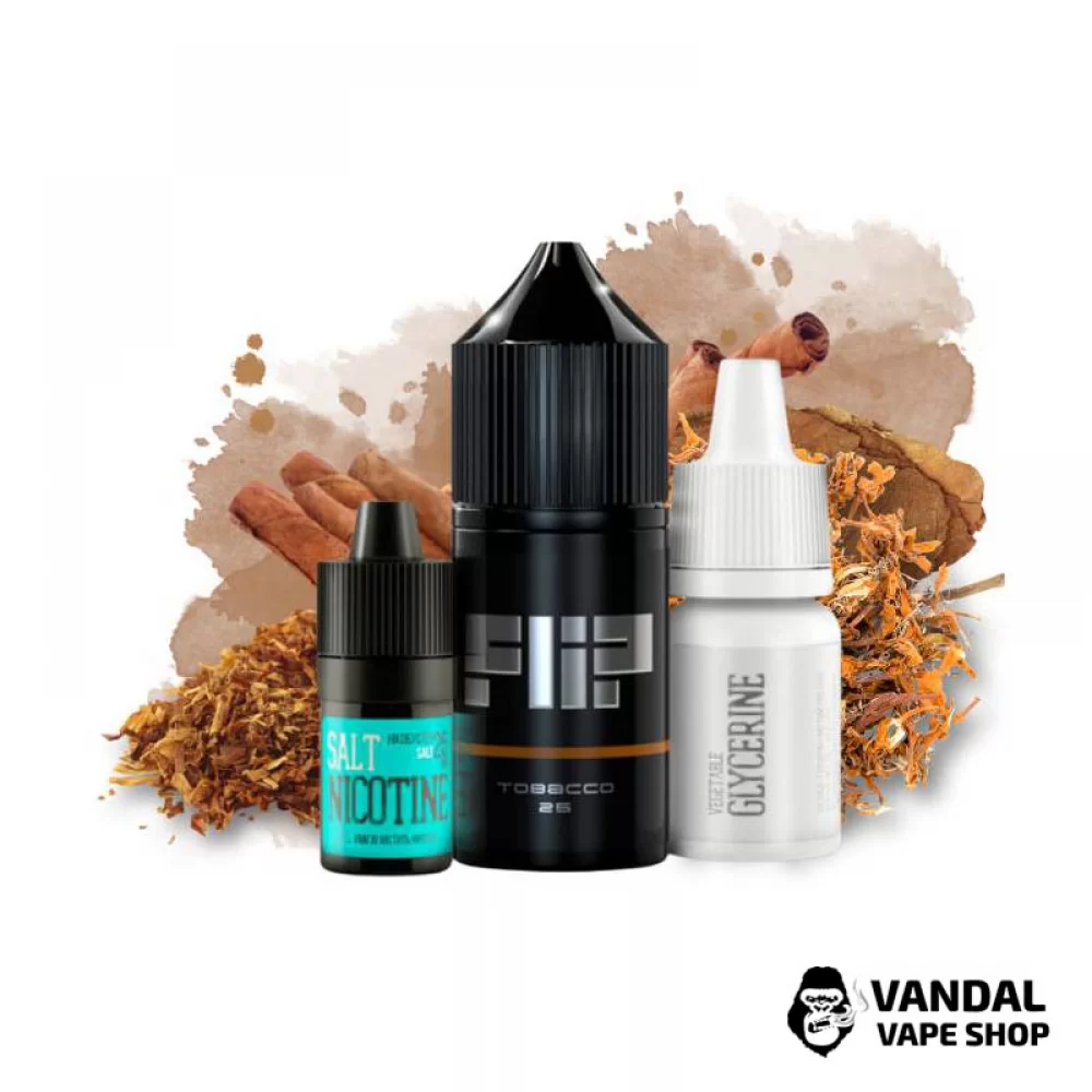 Набір для самозамісу Flip Salt 30 мл 50 мг зі смаком тютюну Набір для самозамісу Flip Salt 30 мл 50 мг зі смаком тютюну