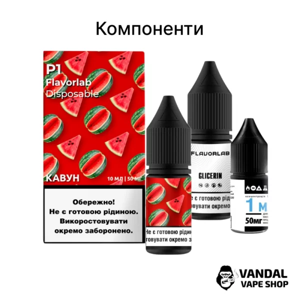 Набор для самозамеса Flavorlab Р1 10 мл 50 мг со вкусом киви и яблока