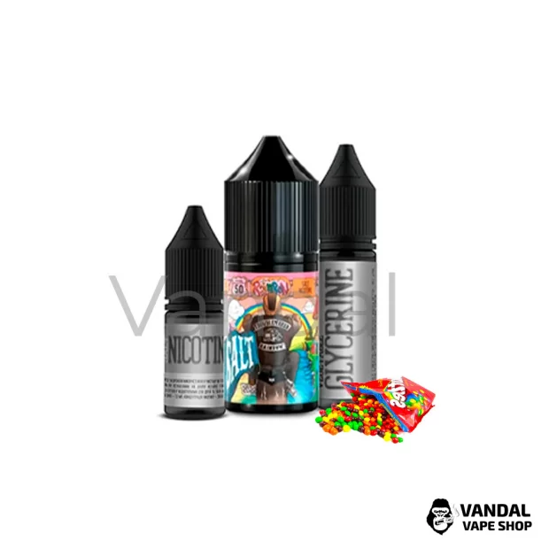 Набор для самозамеса Troublemaker Salt 30 мл 50 мг со вкусом фруктово-ягодных леденцов Skittles