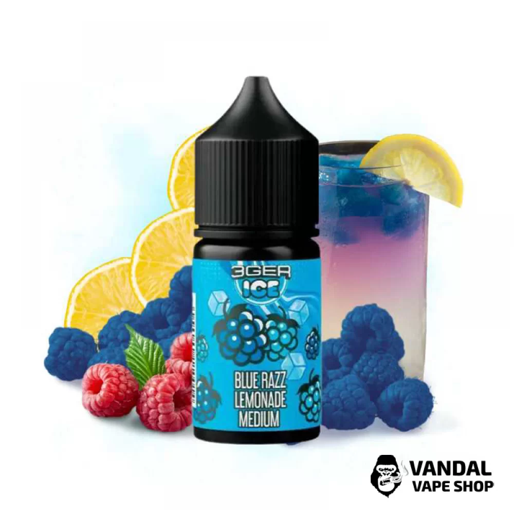 Рідина 3Ger Salt 30 мл 50 мг на сольовому нікотині зі смаком синього лимонаду