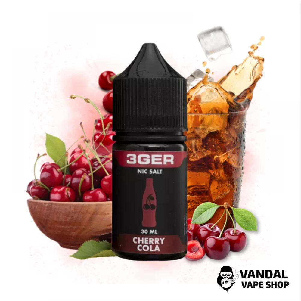 Рідина 3Ger Salt 30 мл 50 мг на сольовому нікотині зі смаком вишневої коли