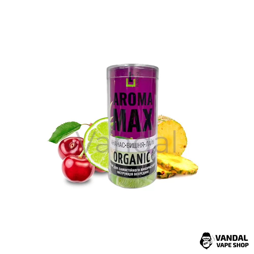 Набор для самозамеса Aroma MAX Organic 60 мл 3мг - со вкусом  вишни с тропическим ананасом и кислым лаймом