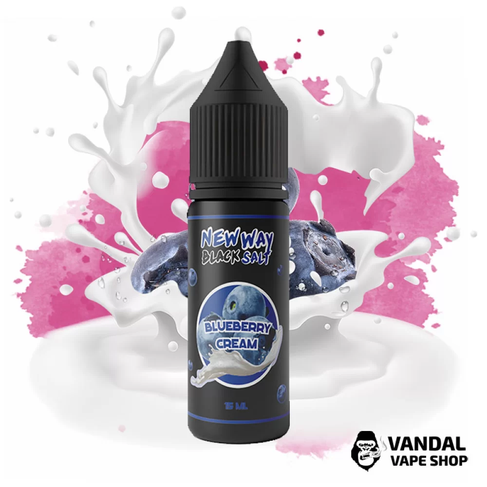 ЖИДКОСТЬ New Way Salt Black 15 мл 65 мг НА СОЛЕВОМ НИКОТИНЕ СО ВКУСОМ черники и заварного крема ЖИДКОСТЬ New Way Salt Black 15 мл 65 мг НА СОЛЕВОМ НИКОТИНЕ СО ВКУСОМ черники и заварного крема