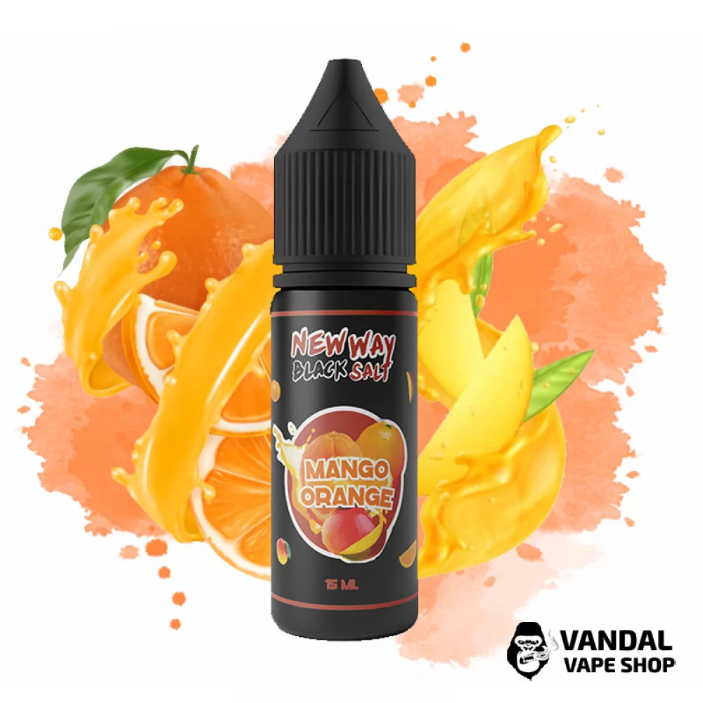 ЖИДКОСТЬ New Way Salt Black 15 мл 65 мг НА СОЛЕВОМ НИКОТИНЕ СО ВКУСОМ манго и апельсина ЖИДКОСТЬ New Way Salt Black 15 мл 65 мг НА СОЛЕВОМ НИКОТИНЕ СО ВКУСОМ манго и апельсина