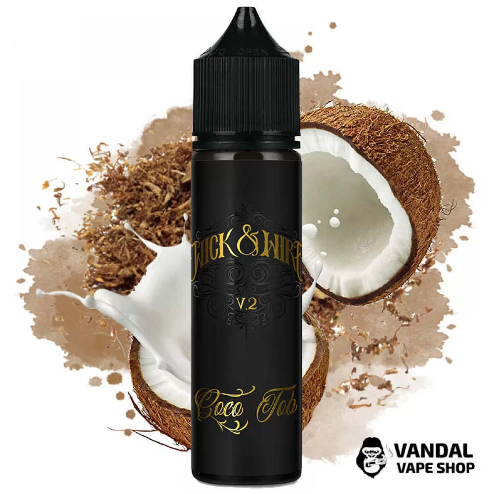 Рідина Wick&Wire V2 60 мл на органічному нікотині 1.5 мг зі смаком тютюну та кокосового молока Рідина Wick&Wire V2 60 мл на органічному нікотині 1.5 мг зі смаком тютюну та кокосового молока