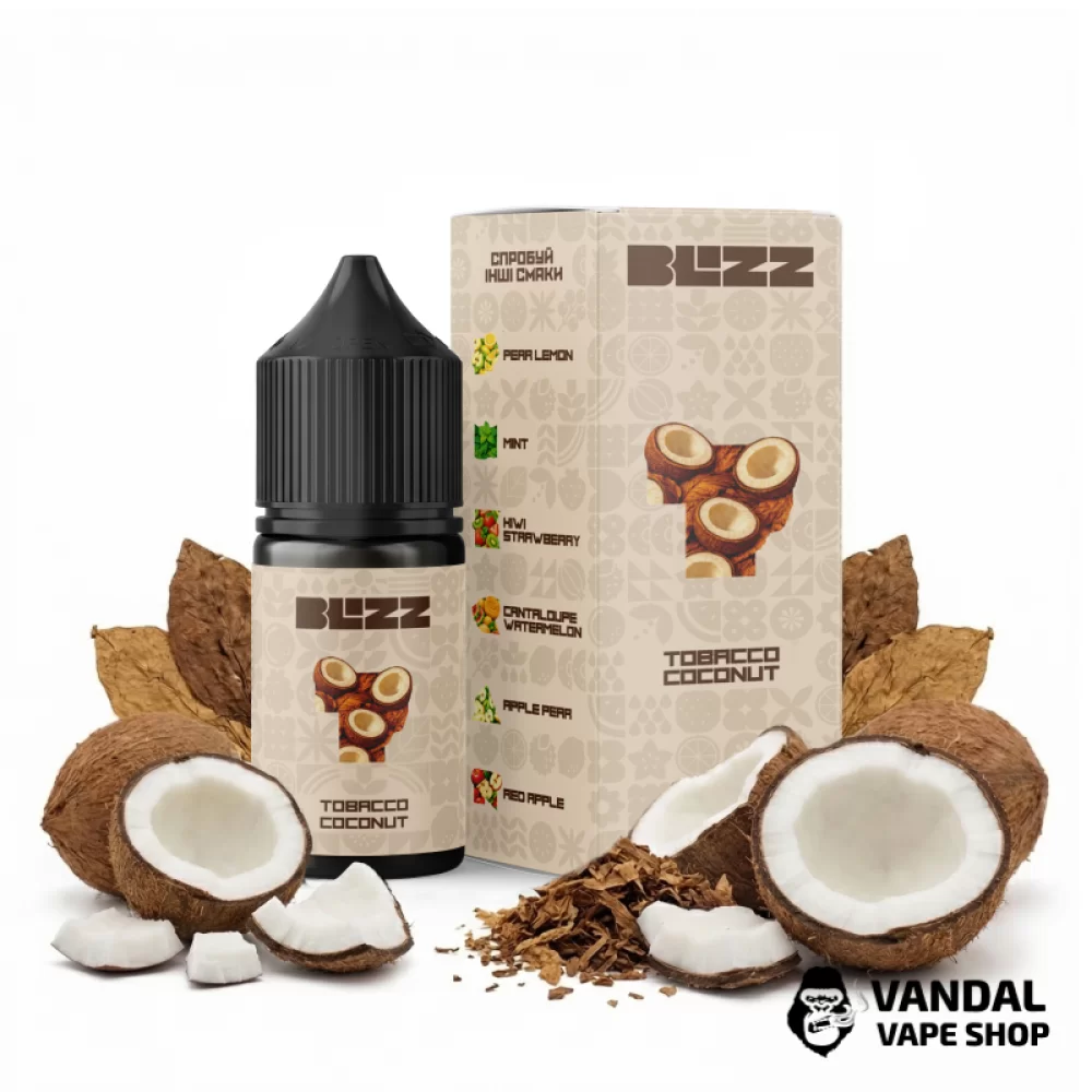 Набір Blizz Intense 30 мл 65 мг зі смаком тютюну та кокосу Набір Blizz Intense 30 мл 65 мг зі смаком тютюну та кокосу