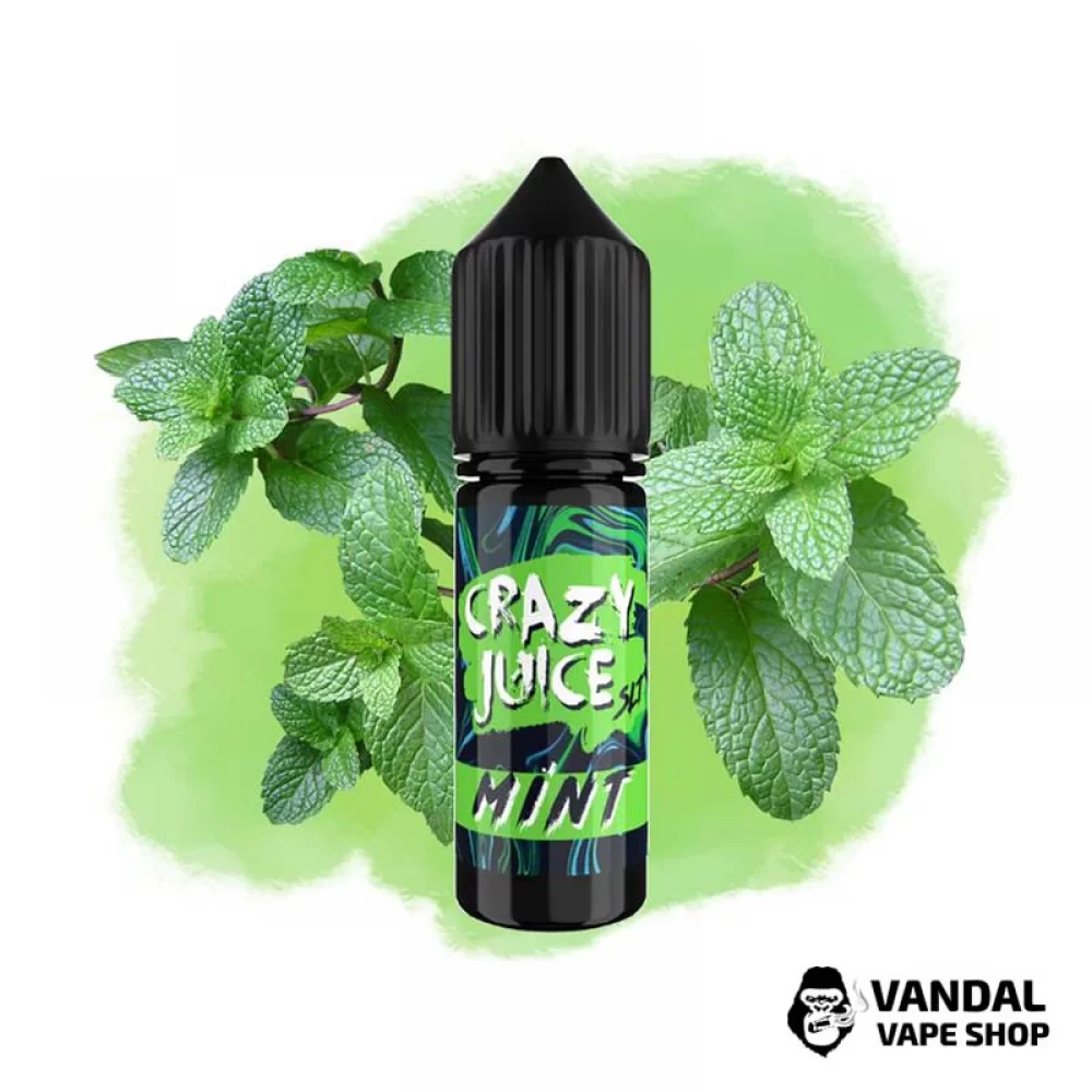 ЖИДКОСТЬ Crazy Juice Salt 15 мл НА СОЛЕВОМ НИКОТИНЕ 30 мг со вкусом мяты