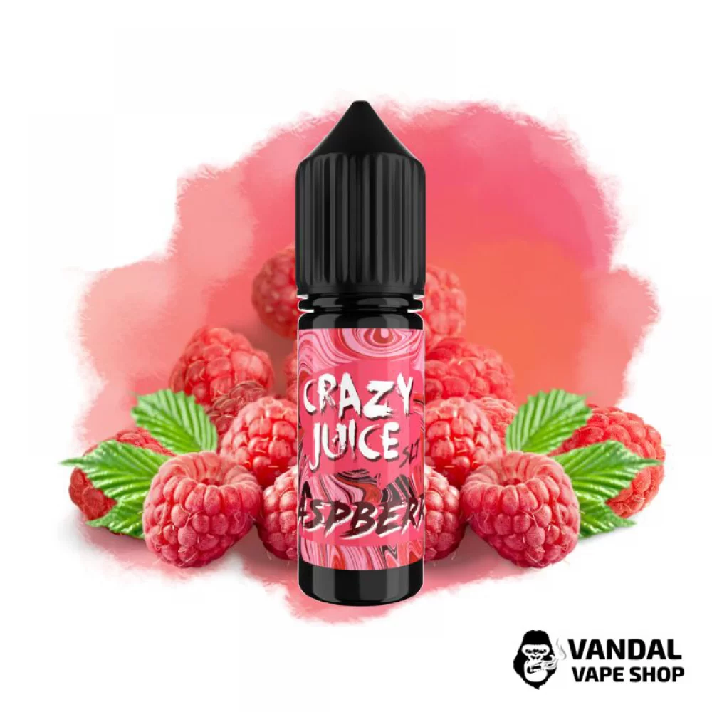 Рідина Crazy Juice Salt 15 мл на сольовому нікотині 30 мг зі смаком малини