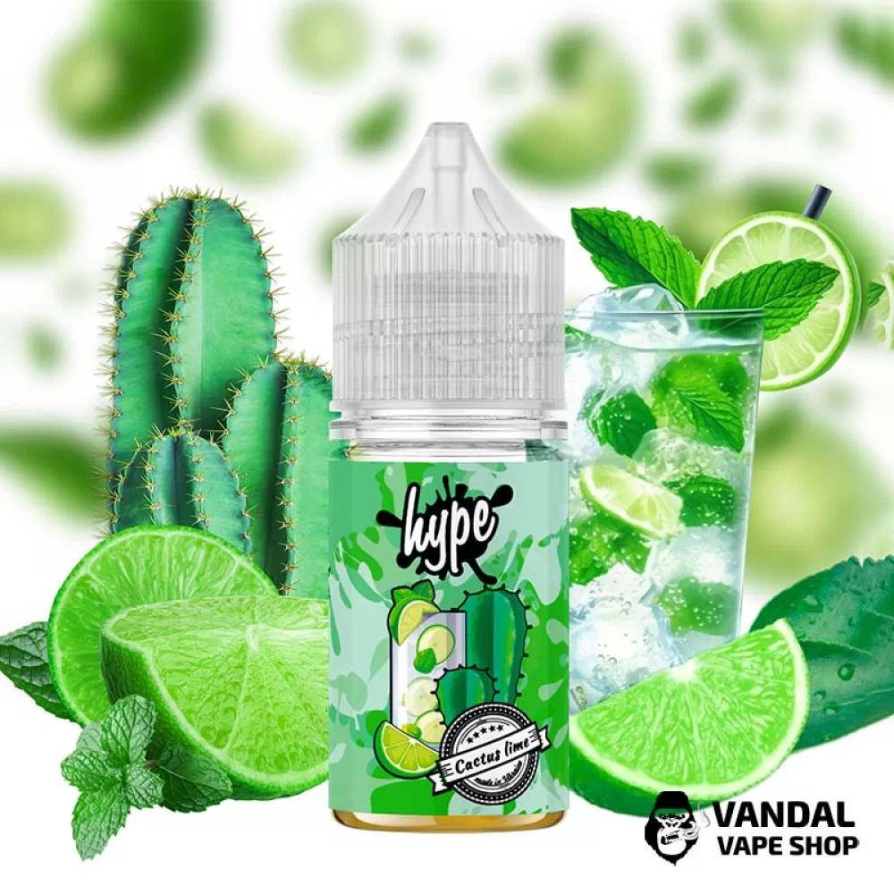 Жидкость Hype 30 мл 30 мг на солевом никотине со вкусом кактуса и лайма Жидкость Hype 30 мл 30 мг на солевом никотине со вкусом кактуса и лайма