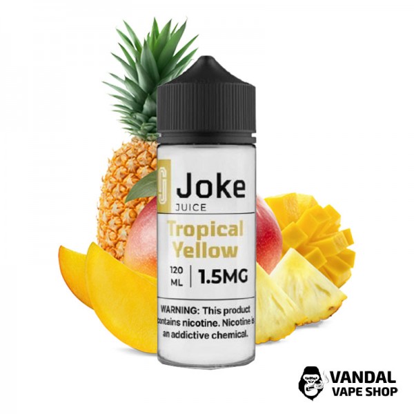 Рідина Joke 120 мл на органічному нікотині 1.5 мг зі смаком манго і ананаса